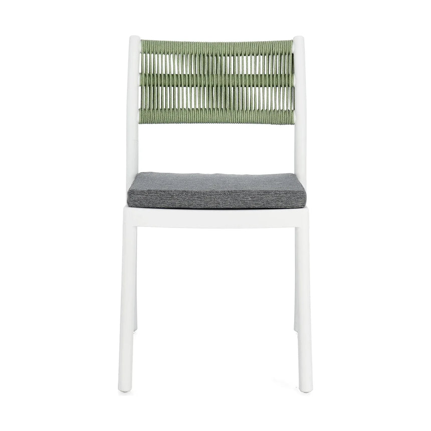 Alvin Stuhl mit Kissen Weiss/Grün - ZEN ZONE Furniture