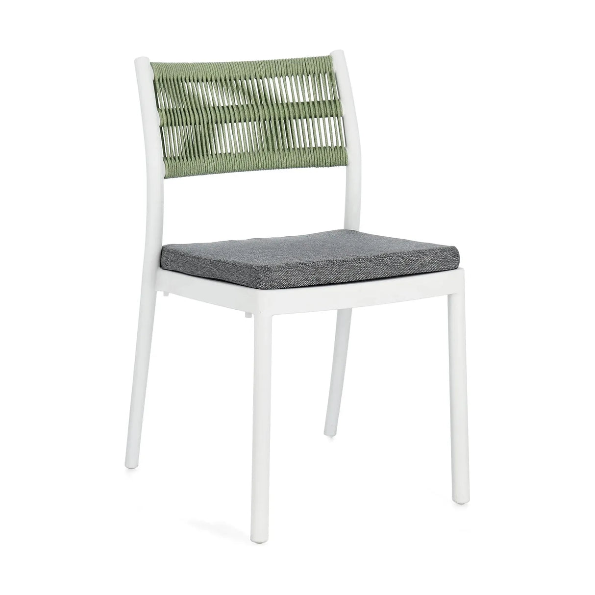 Alvin Stuhl mit Kissen Weiss/Grün - ZEN ZONE Furniture