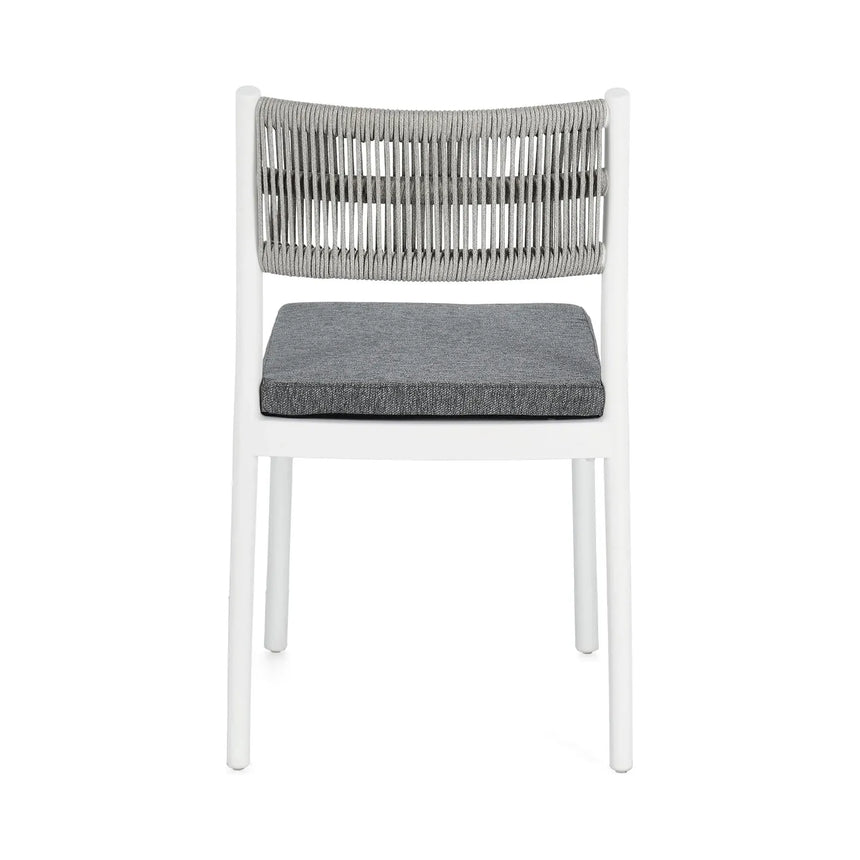 Alvin Stuhl mit Kissen Weiss/Hellgrau - ZEN ZONE Furniture