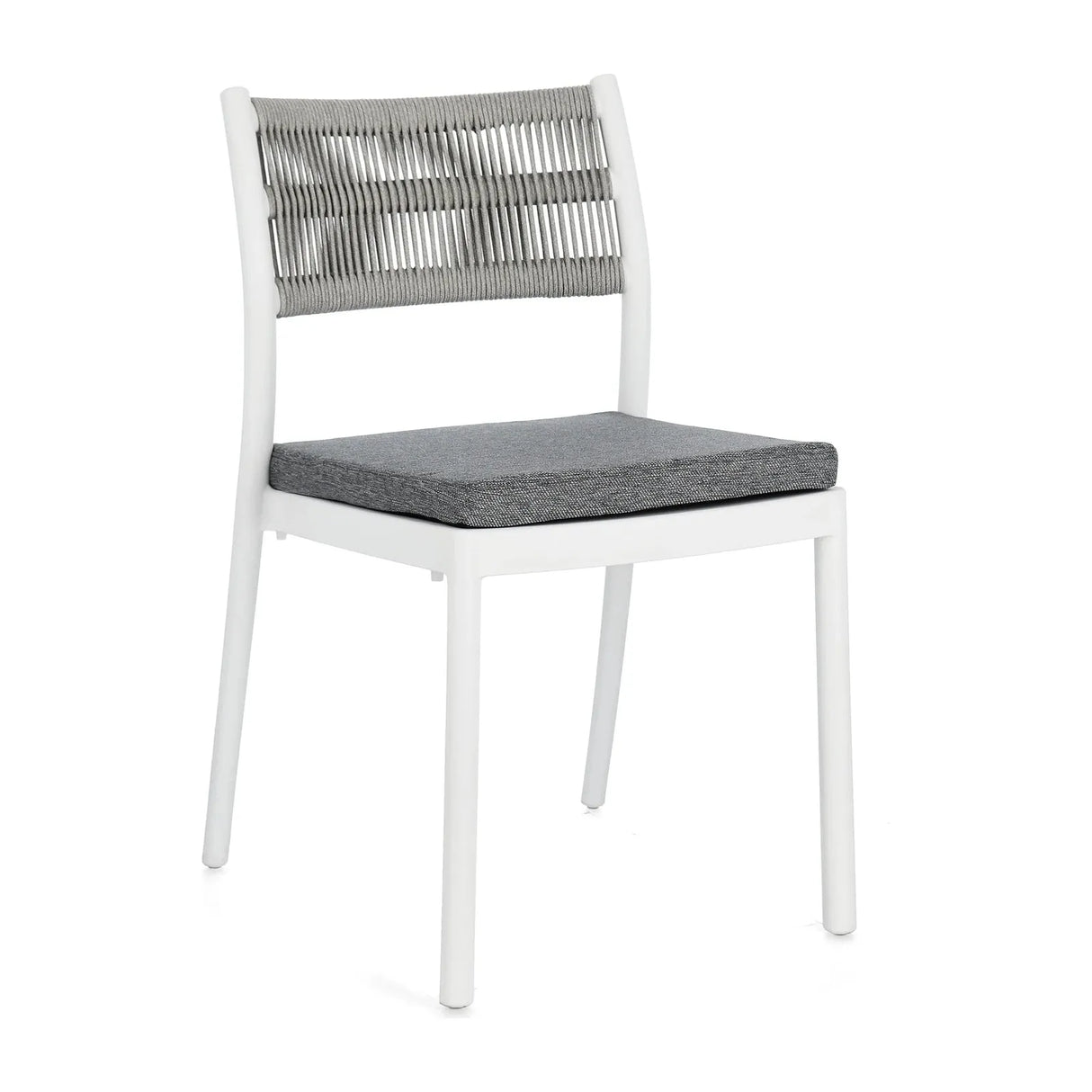 Alvin Stuhl mit Kissen Weiss/Hellgrau - ZEN ZONE Furniture