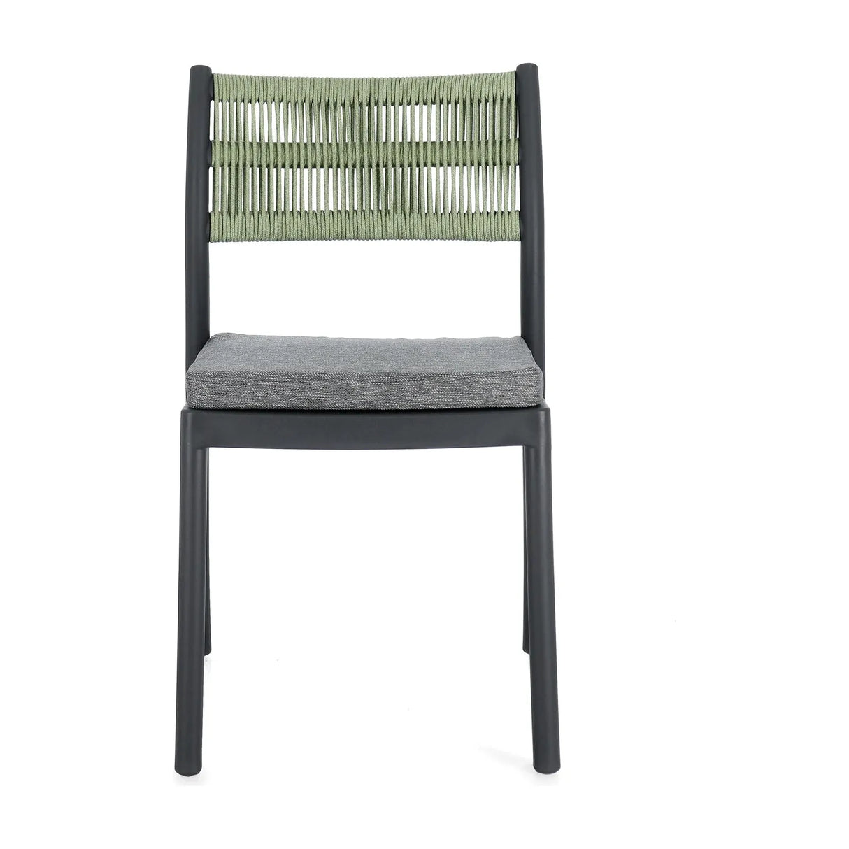 Alvin Stuhl mit Kissen Charcoal/Grün - ZEN ZONE Furniture