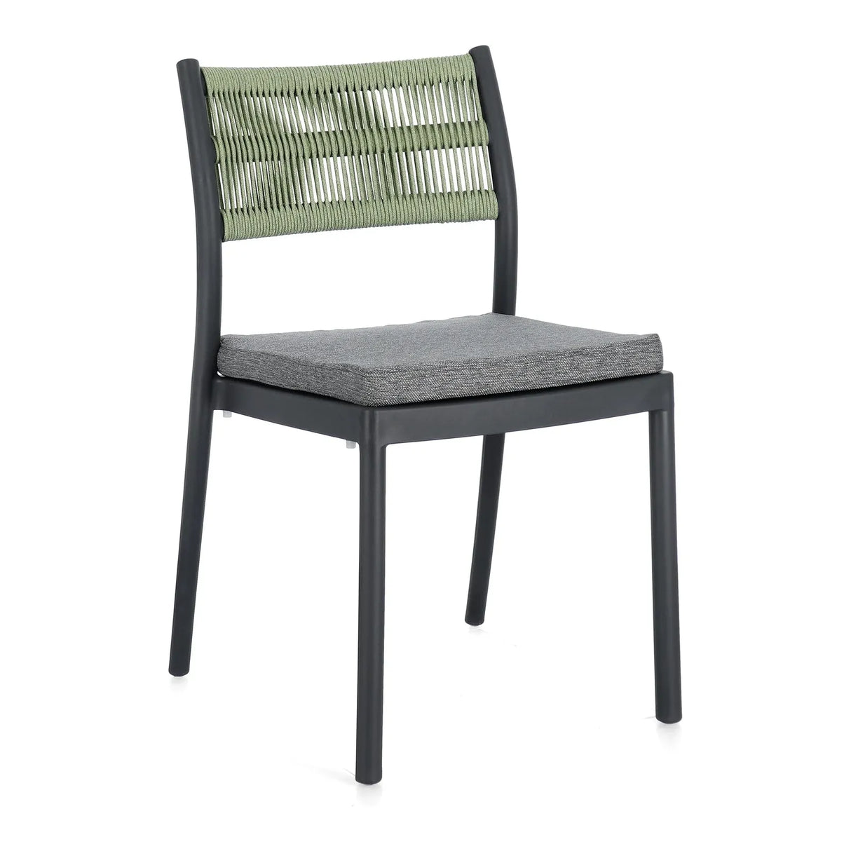 Alvin Stuhl mit Kissen Charcoal/Grün - ZEN ZONE Furniture