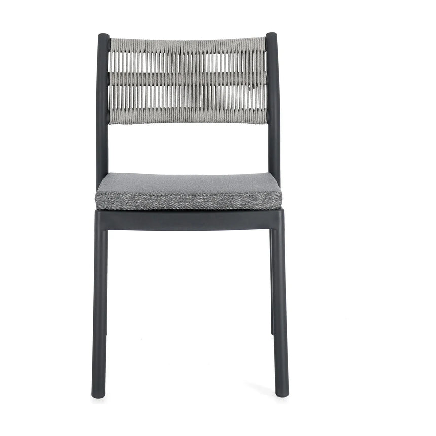 Alvin Stuhl mit Kissen Anthrazit/Hellgrau - ZEN ZONE Furniture