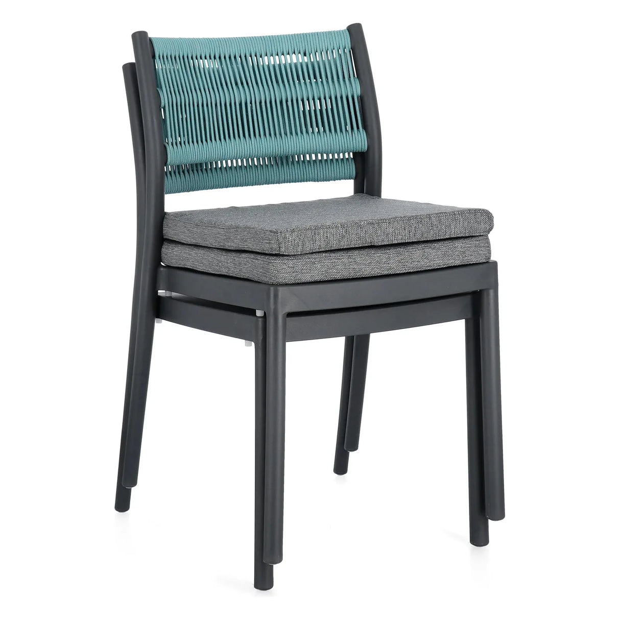 Alvin Stuhl mit Kissen Charcoal/Avio - ZEN ZONE Furniture