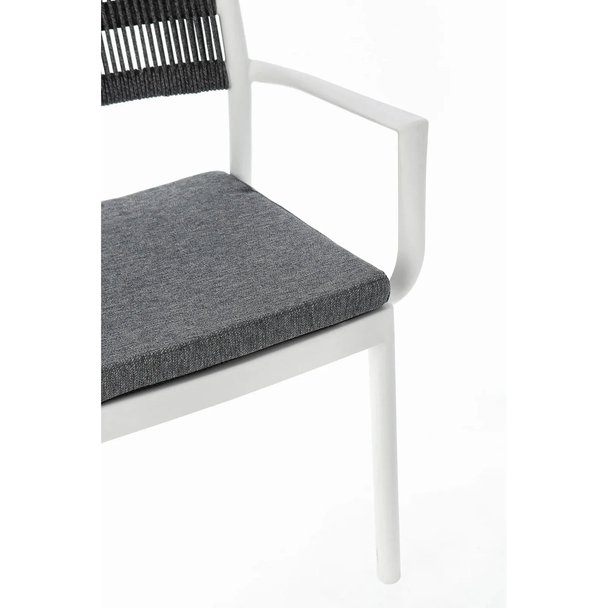 Alvin Stuhl mit Armlehne und Kissen Weiss/Dunkelgrau - ZEN ZONE Furniture