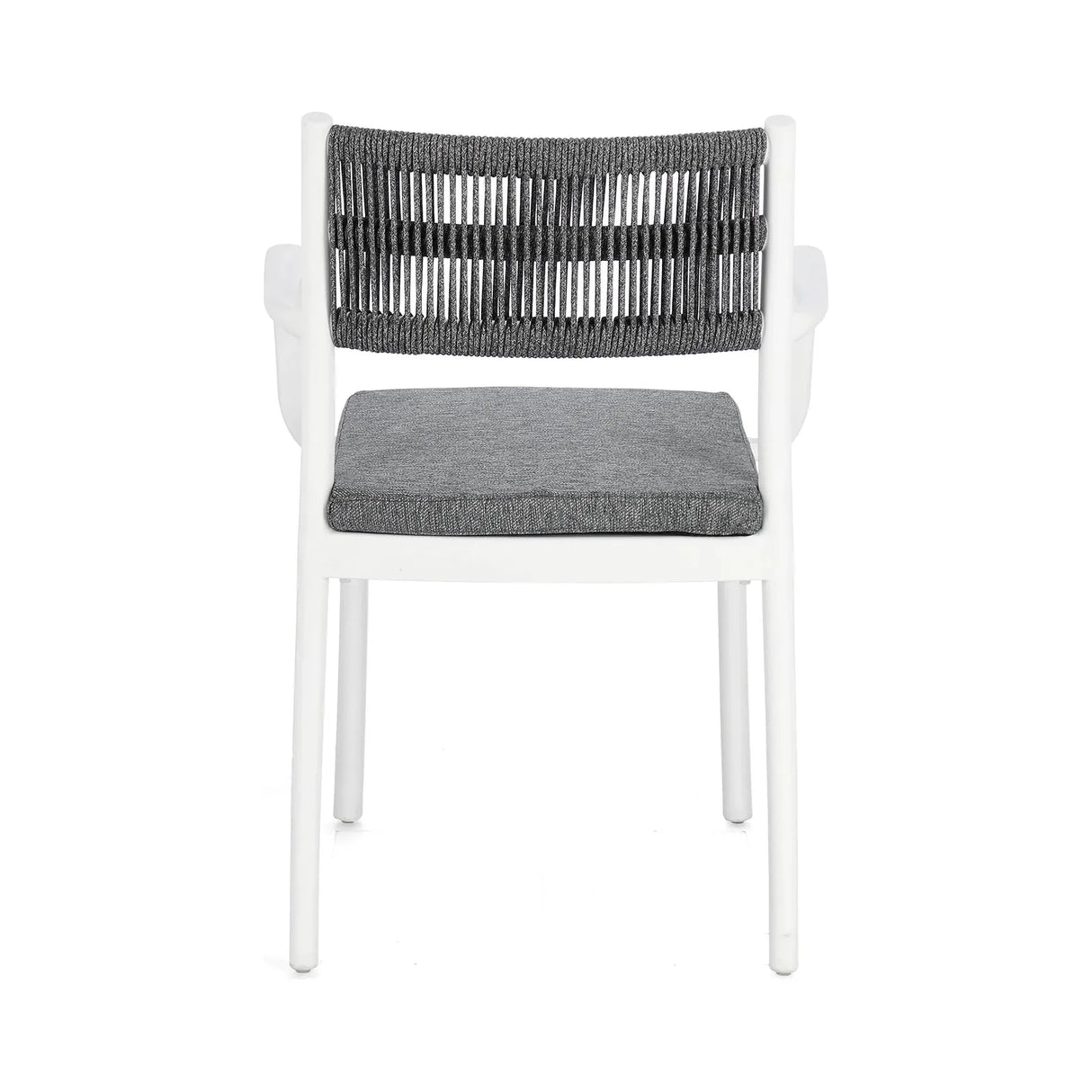 Alvin Stuhl mit Armlehne und Kissen Weiss/Dunkelgrau - ZEN ZONE Furniture