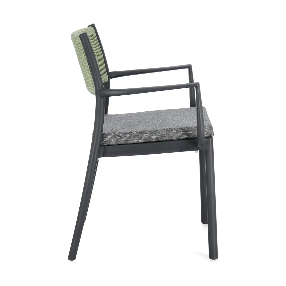 Alvin Stuhl mit Armlehne und Kissen Anthrazit/Gold - ZEN ZONE Furniture