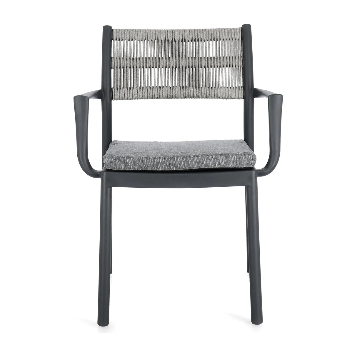 Alvin Stuhl mit Armlehne und Kissen Charcoal/Hellgrau - ZEN ZONE Furniture