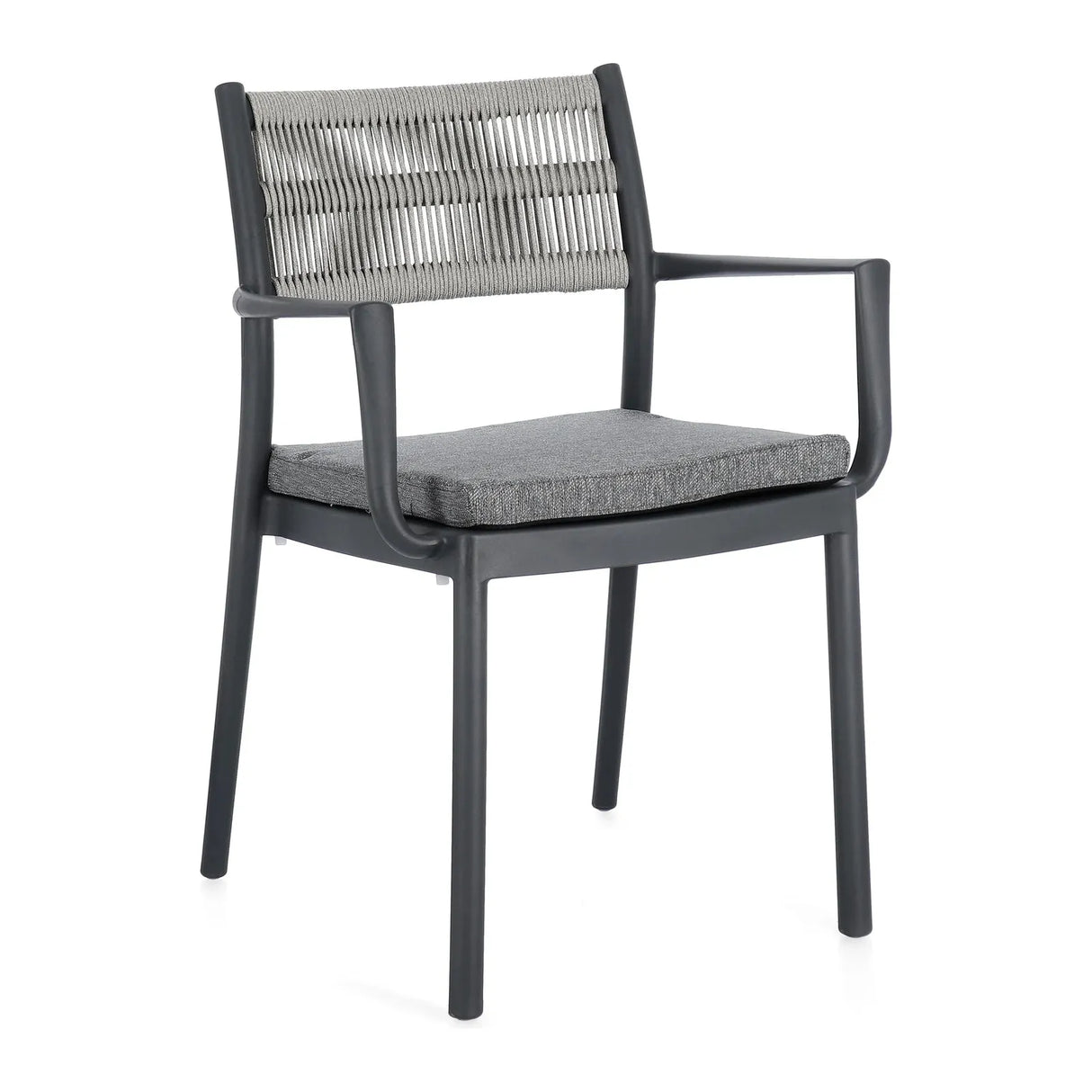 Alvin Stuhl mit Armlehne und Kissen Charcoal/Hellgrau - ZEN ZONE Furniture