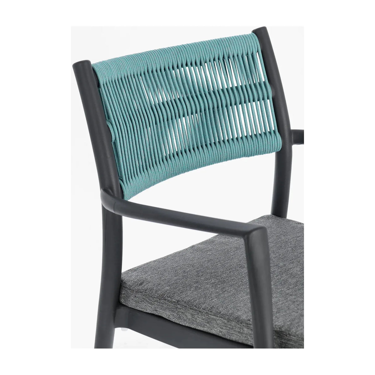 Alvin Stuhl mit Armlehne und Kissen Charcoal/Avio - ZEN ZONE Furniture