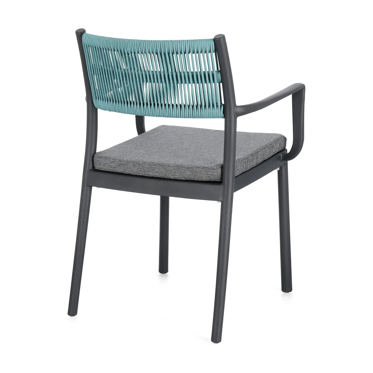 Alvin Stuhl mit Armlehne und Kissen Charcoal/Avio - ZEN ZONE Furniture