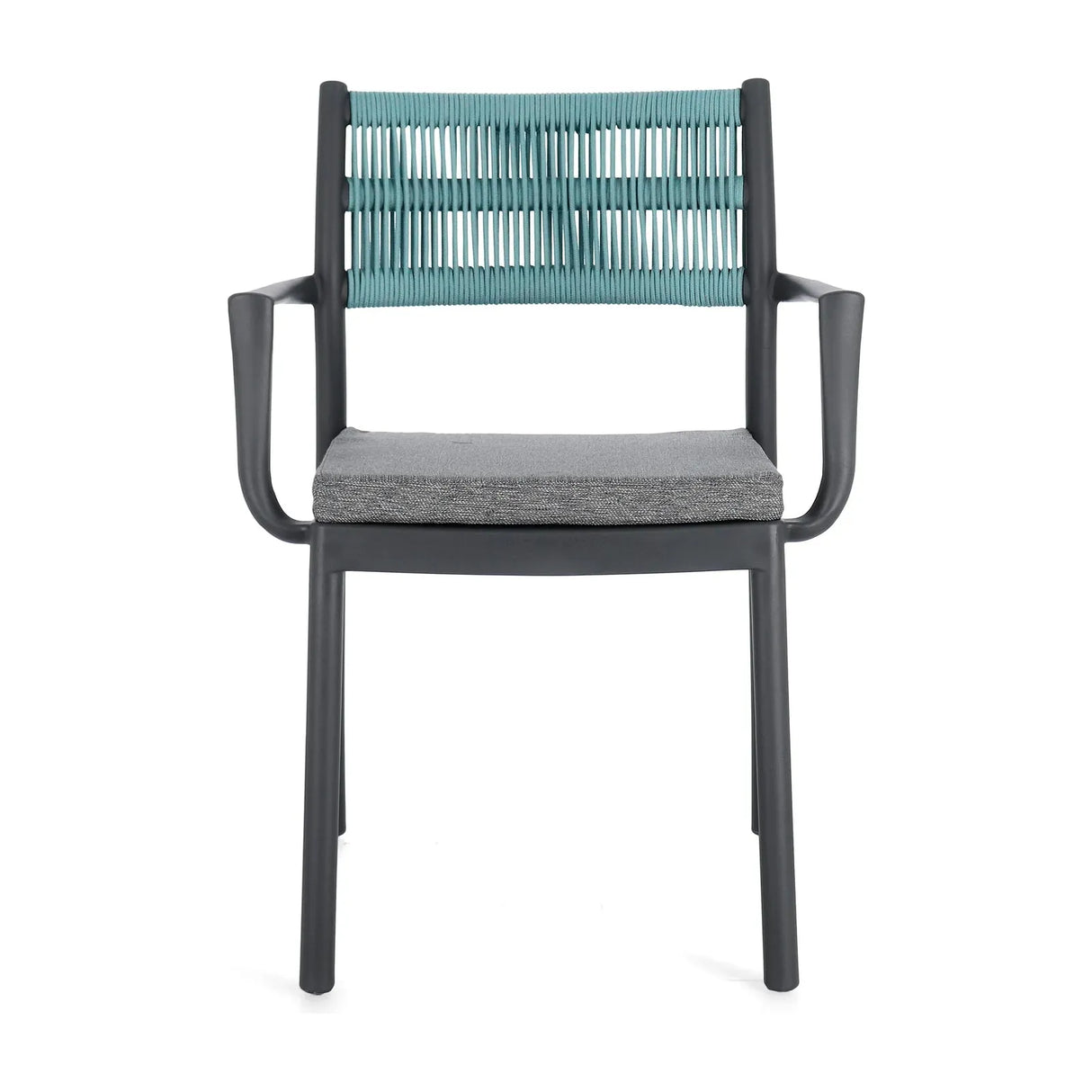 Alvin Stuhl mit Armlehne und Kissen Charcoal/Avio - ZEN ZONE Furniture