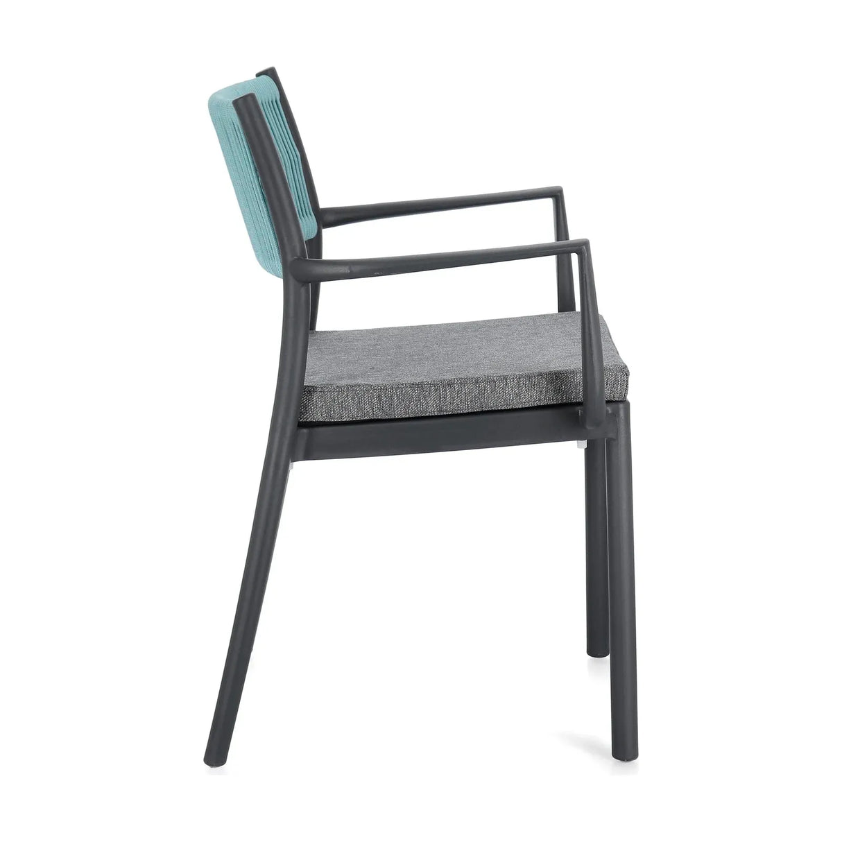 Alvin Stuhl mit Armlehne und Kissen Charcoal/Avio - ZEN ZONE Furniture