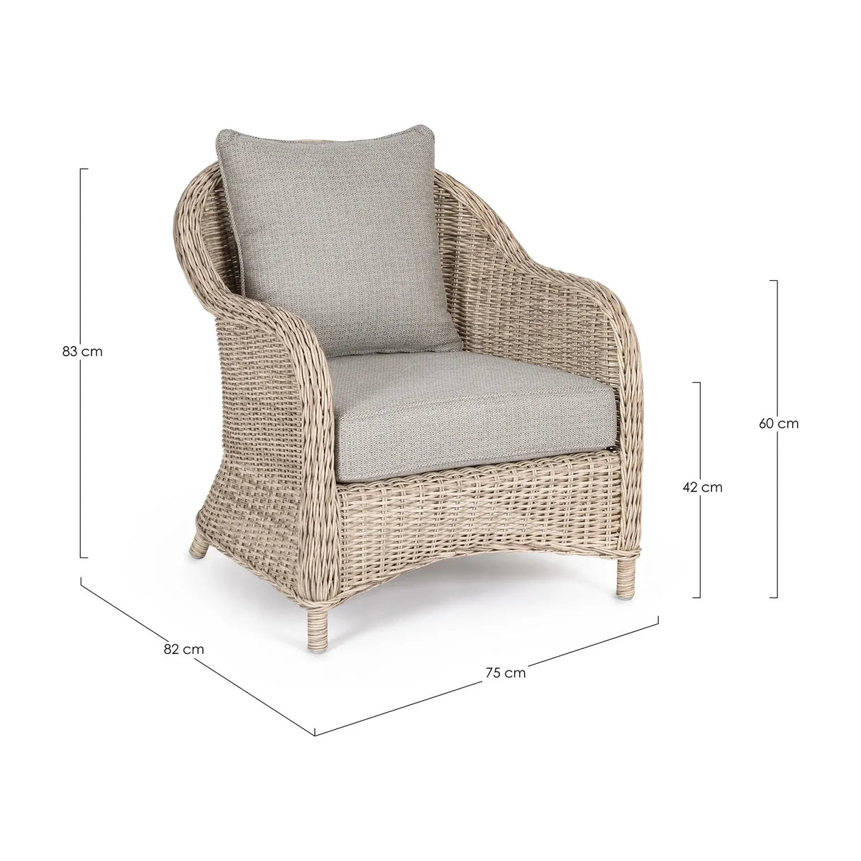 Outdoor Sessel mit Kissen Aditya New - ZEN ZONE Furniture