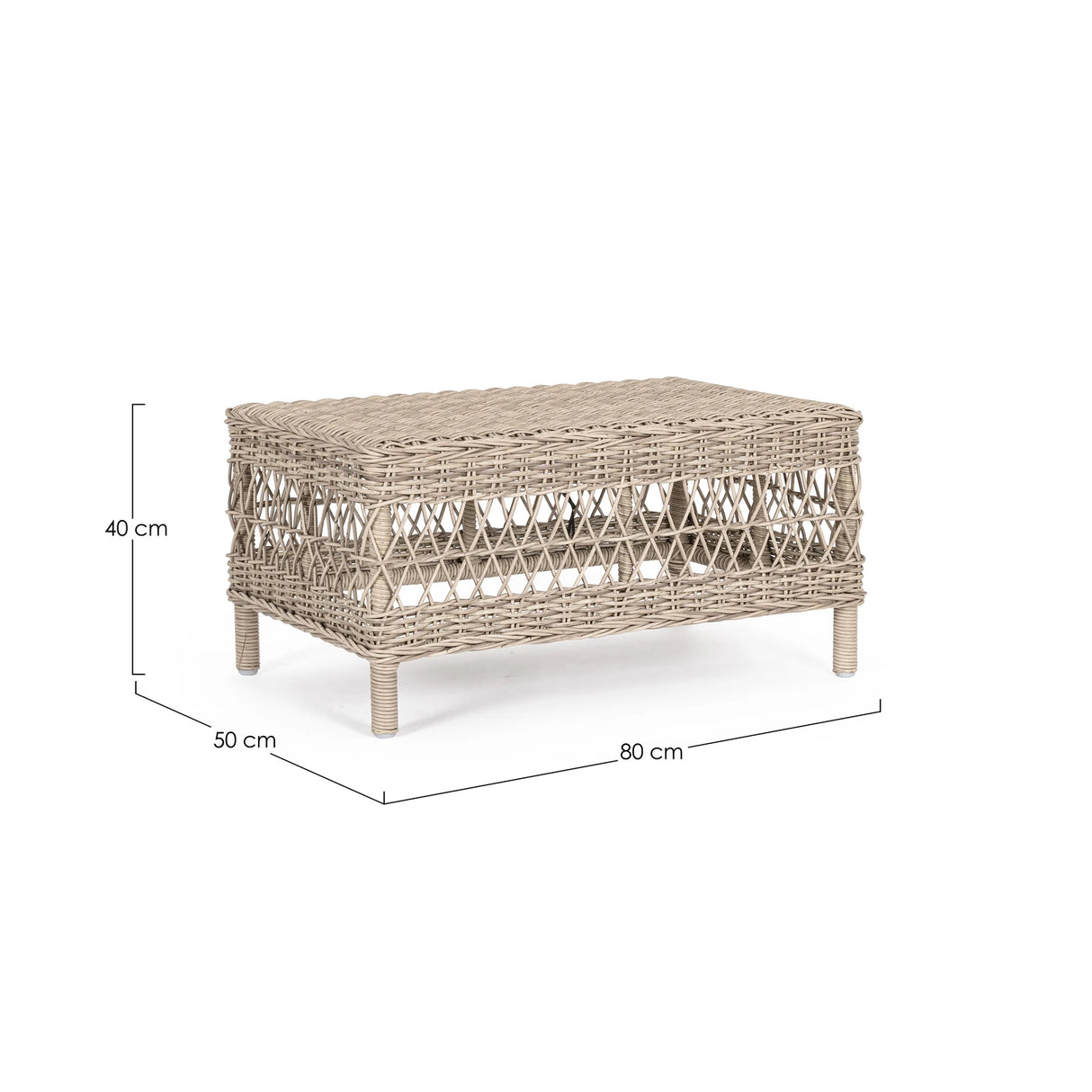Garten Couchtisch 80x50 Jupiter New - ZEN ZONE Furniture