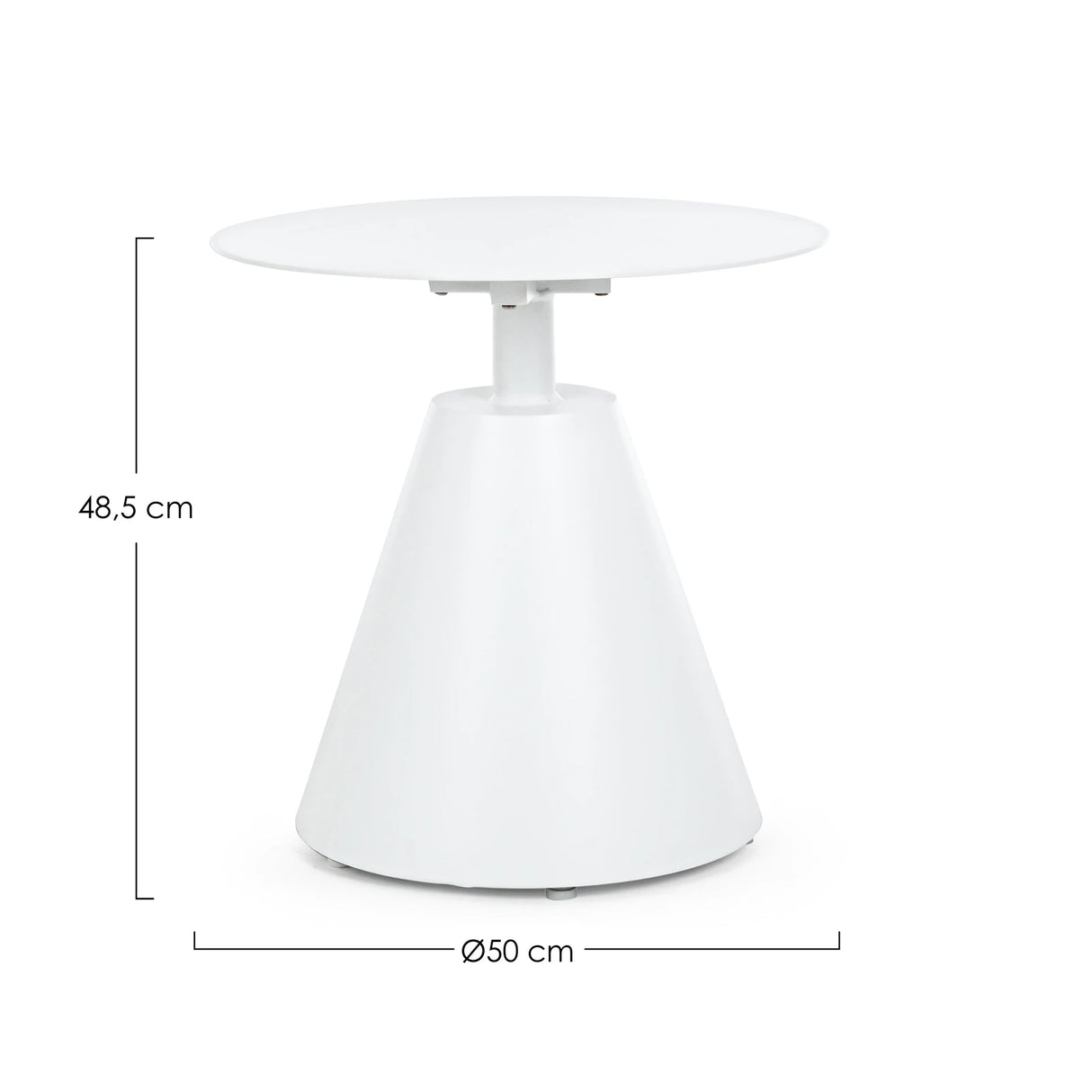 Garten Beistelltisch D50 Weiß XK03 Aloha - ZEN ZONE Furniture