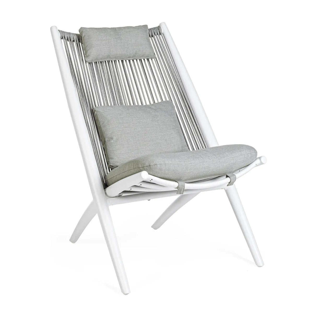 Aloha Lounge-Sessel Weiss XK03 mit Kissen - ZEN ZONE Furniture