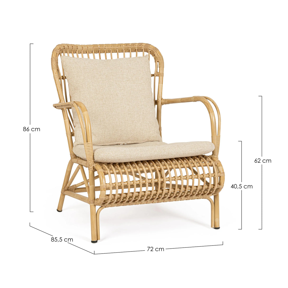 Outdoor Sessel mit Kissen Florisel - ZEN ZONE Furniture