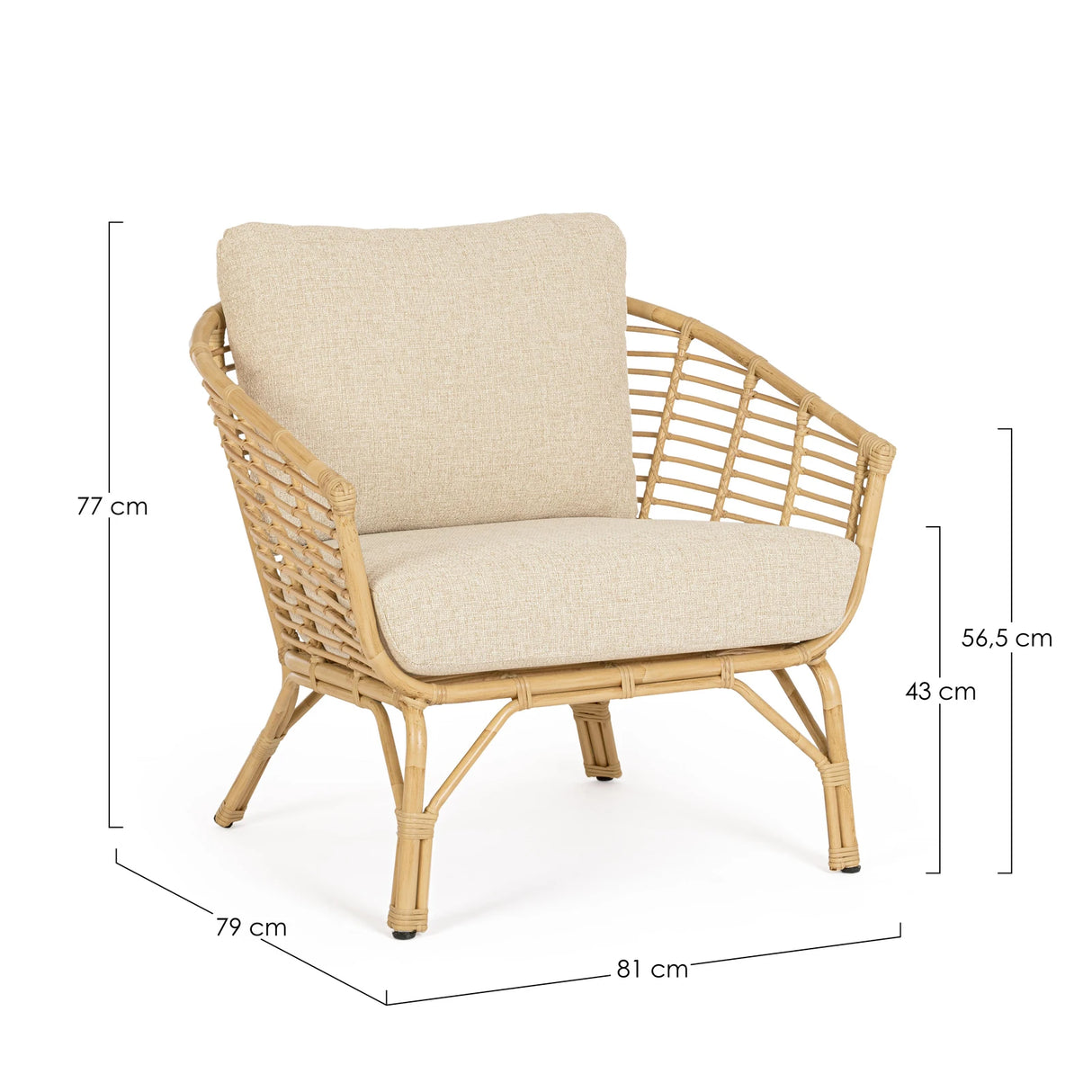 Outdoor Sessel mit Kissen Mabel - ZEN ZONE Furniture