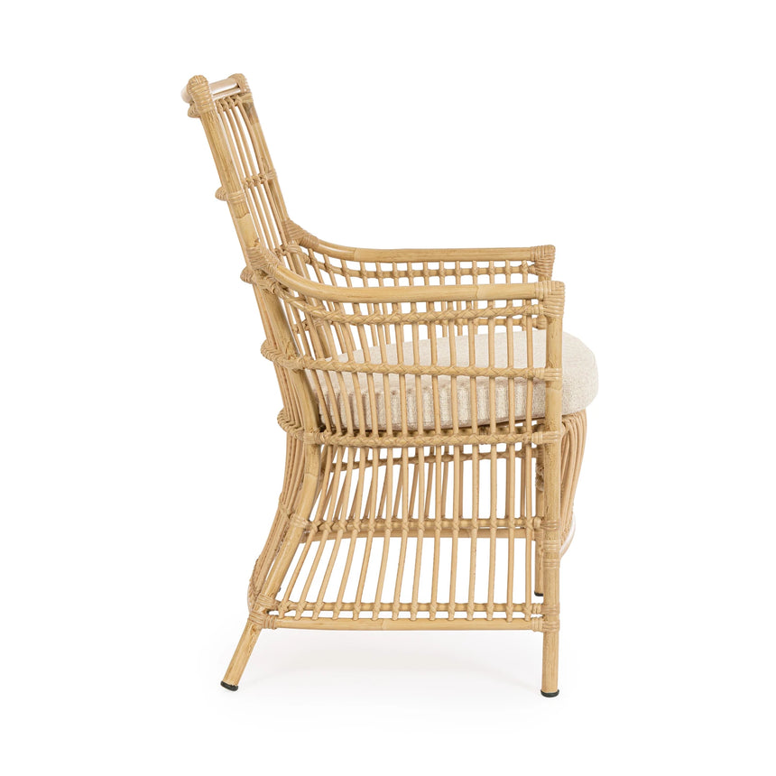 Gartenstuhl mit Armlehne und Kissen Adelma - ZEN ZONE Furniture