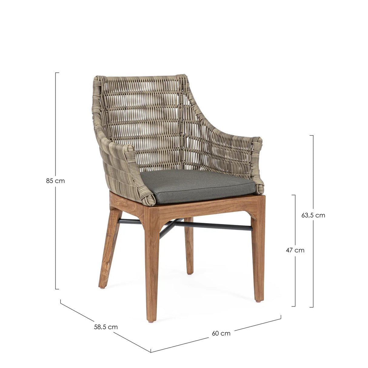 Gartenstuhl Keilani mit Kissen - ZEN ZONE Furniture