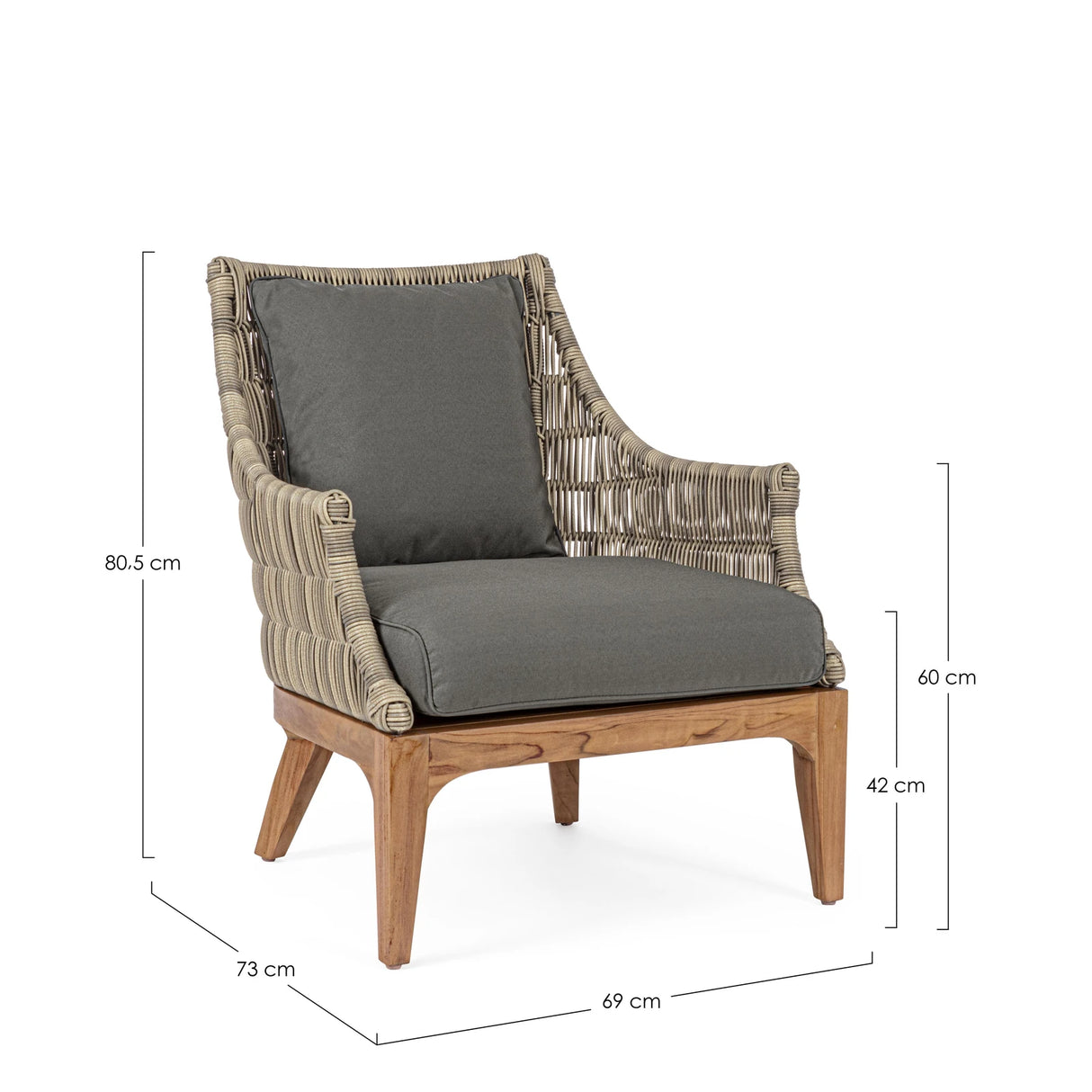 Outdoor Keilani Sessel mit Kissen - ZEN ZONE Furniture