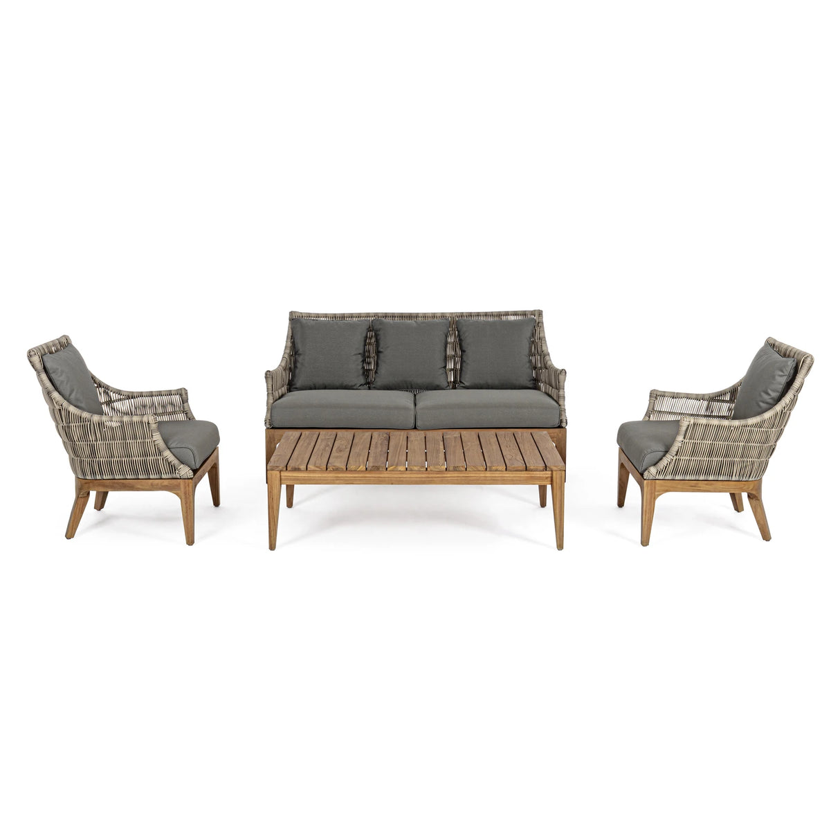 Garten-Sofa 2 bis 3-Sitzer mit Kissen Keilani - ZEN ZONE Furniture