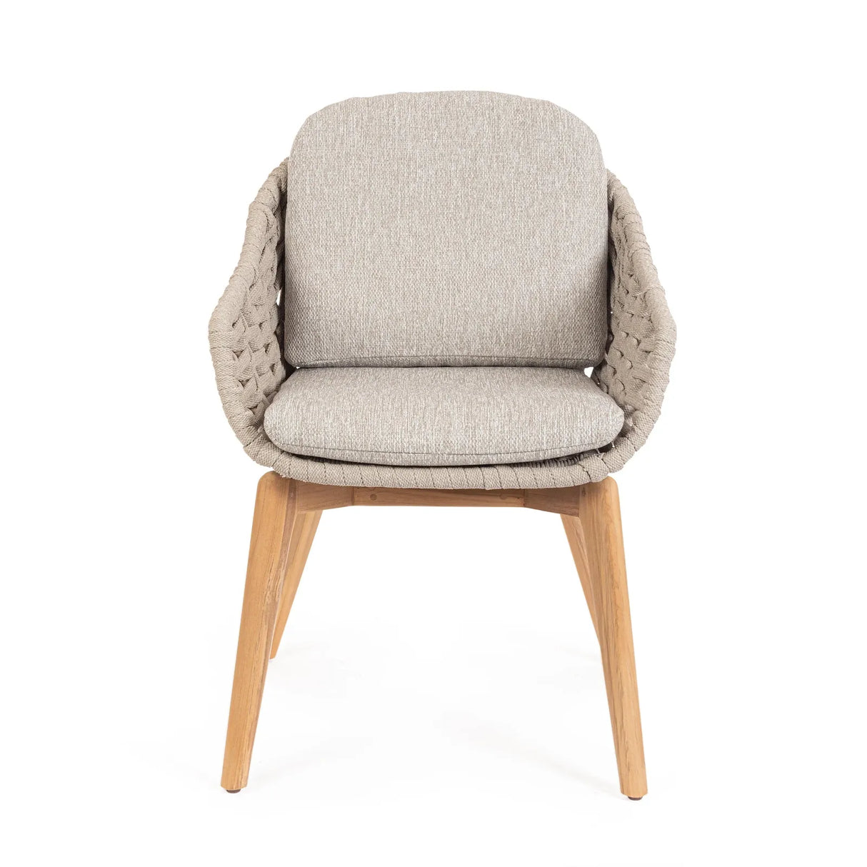 Gartenstuhl mit Armlehne und Kissen Tamires Beige - ZEN ZONE Furniture