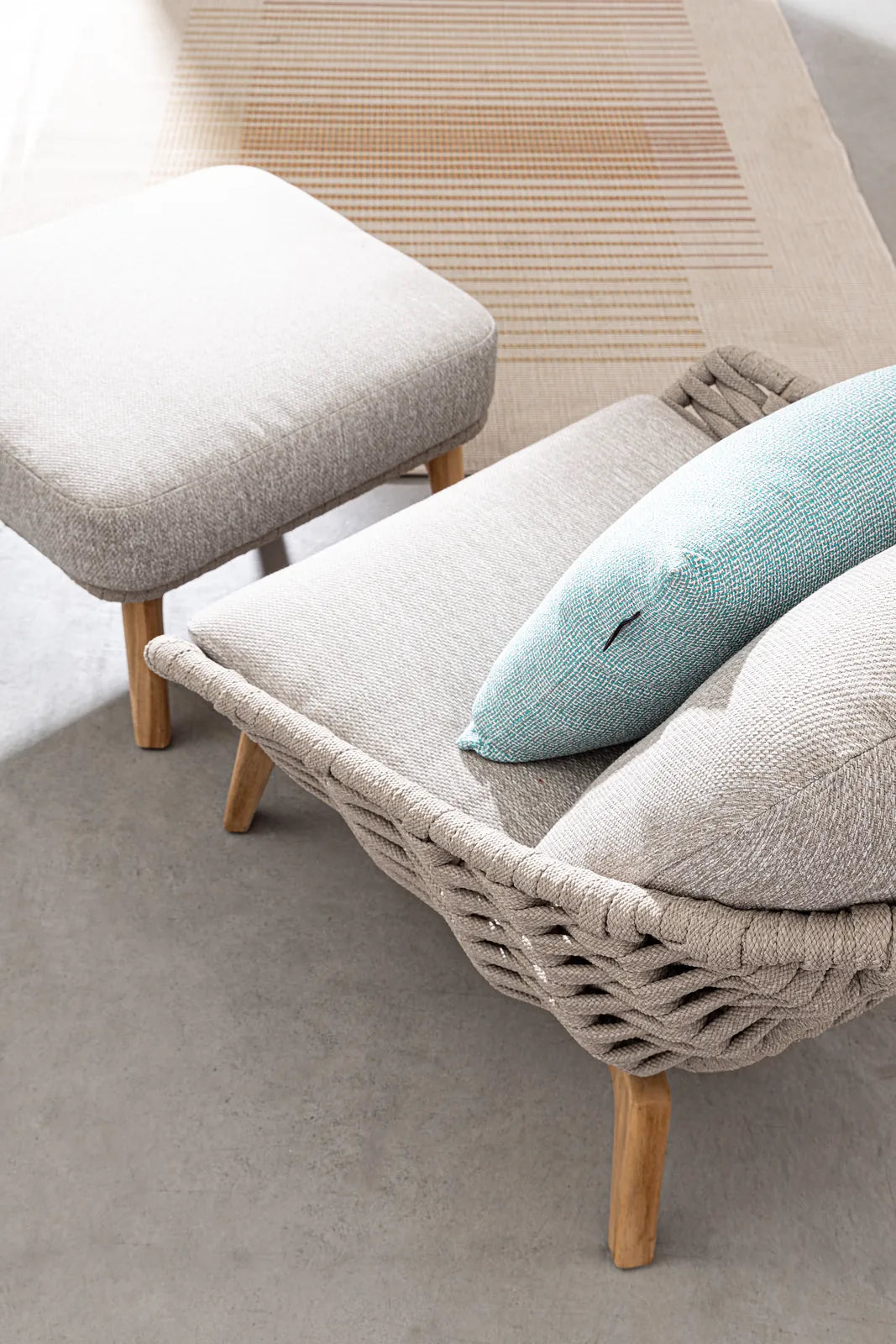 Outdoor Sessel mit Kissen Tamires Beige - ZEN ZONE Furniture