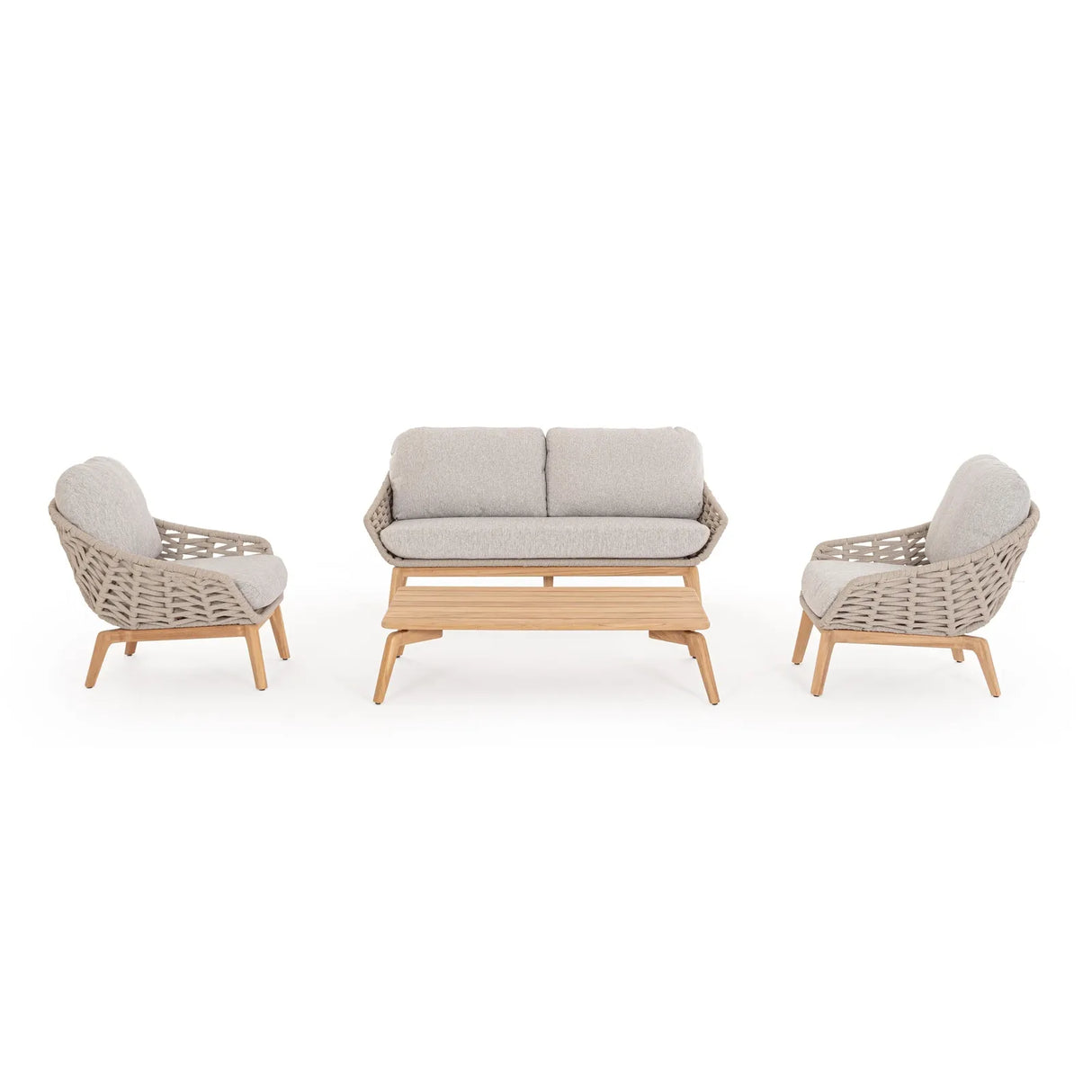 Garten-Sofa 2 bis 3-Sitzer mit Kissen Tamires Beige - ZEN ZONE Furniture