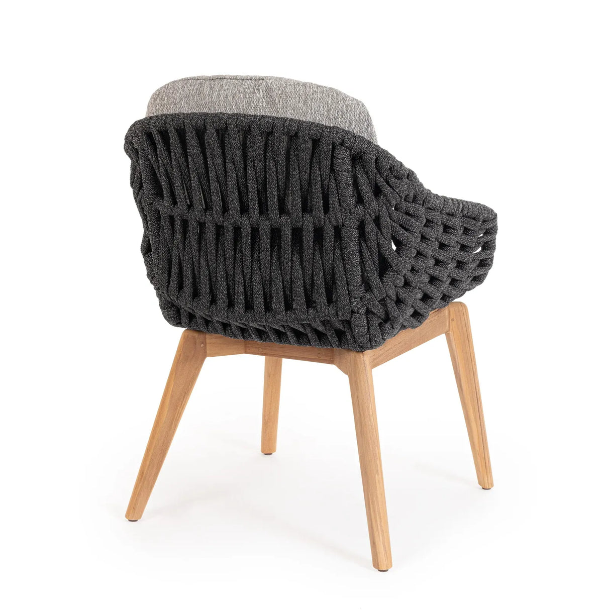 Gartenstuhl mit Armlehne und Kissen Tamires Anthrazit - ZEN ZONE Furniture