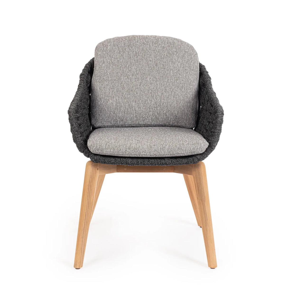 Gartenstuhl mit Armlehne und Kissen Tamires Anthrazit - ZEN ZONE Furniture