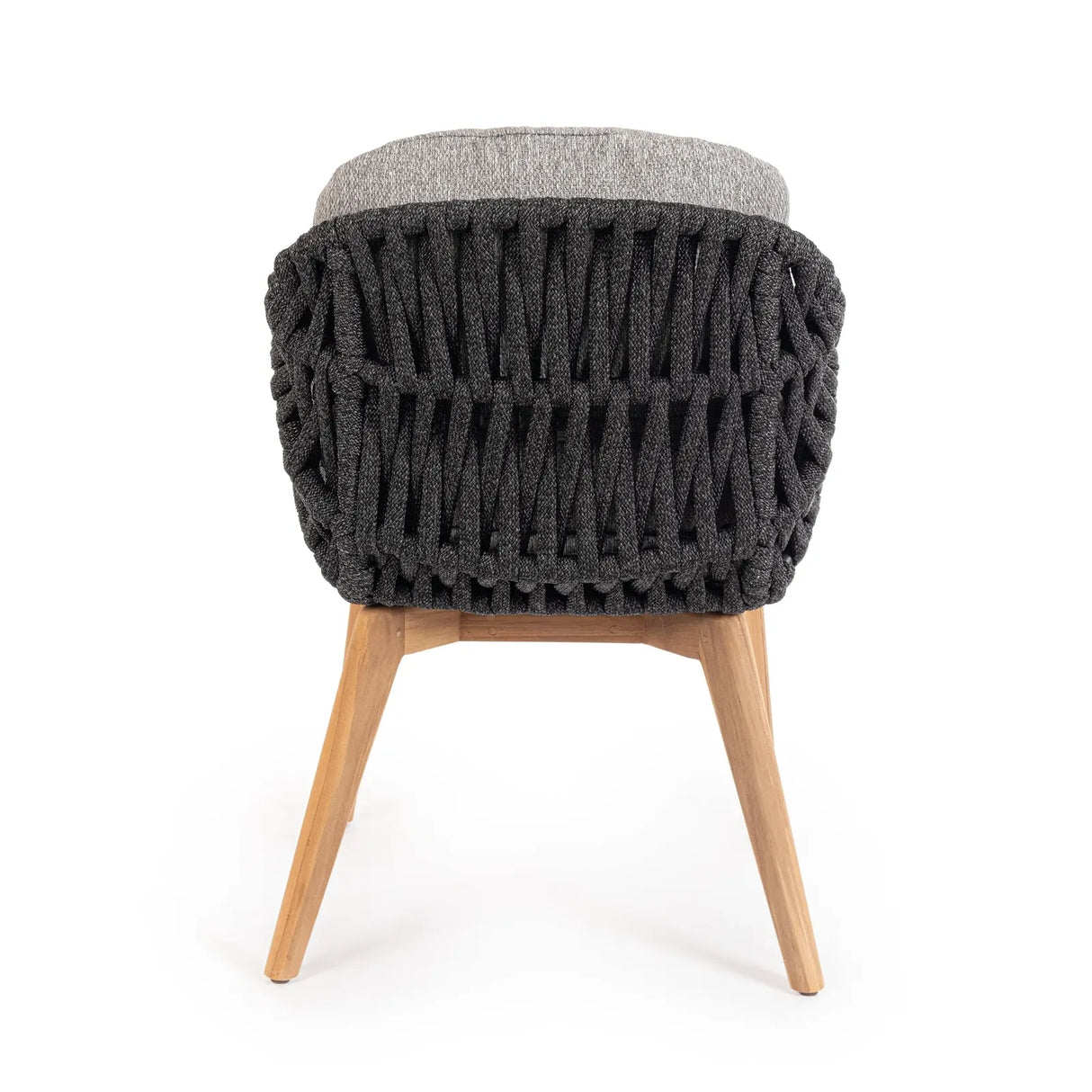 Gartenstuhl mit Armlehne und Kissen Tamires Anthrazit - ZEN ZONE Furniture