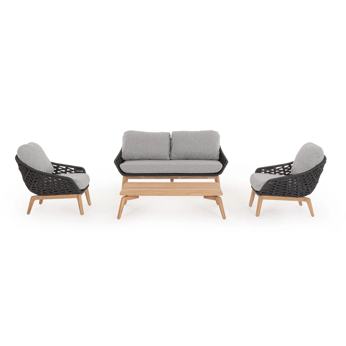 Garten-Sofa 2 bis 3-Sitzer mit Kissen Tamires Anthrazit - ZEN ZONE Furniture