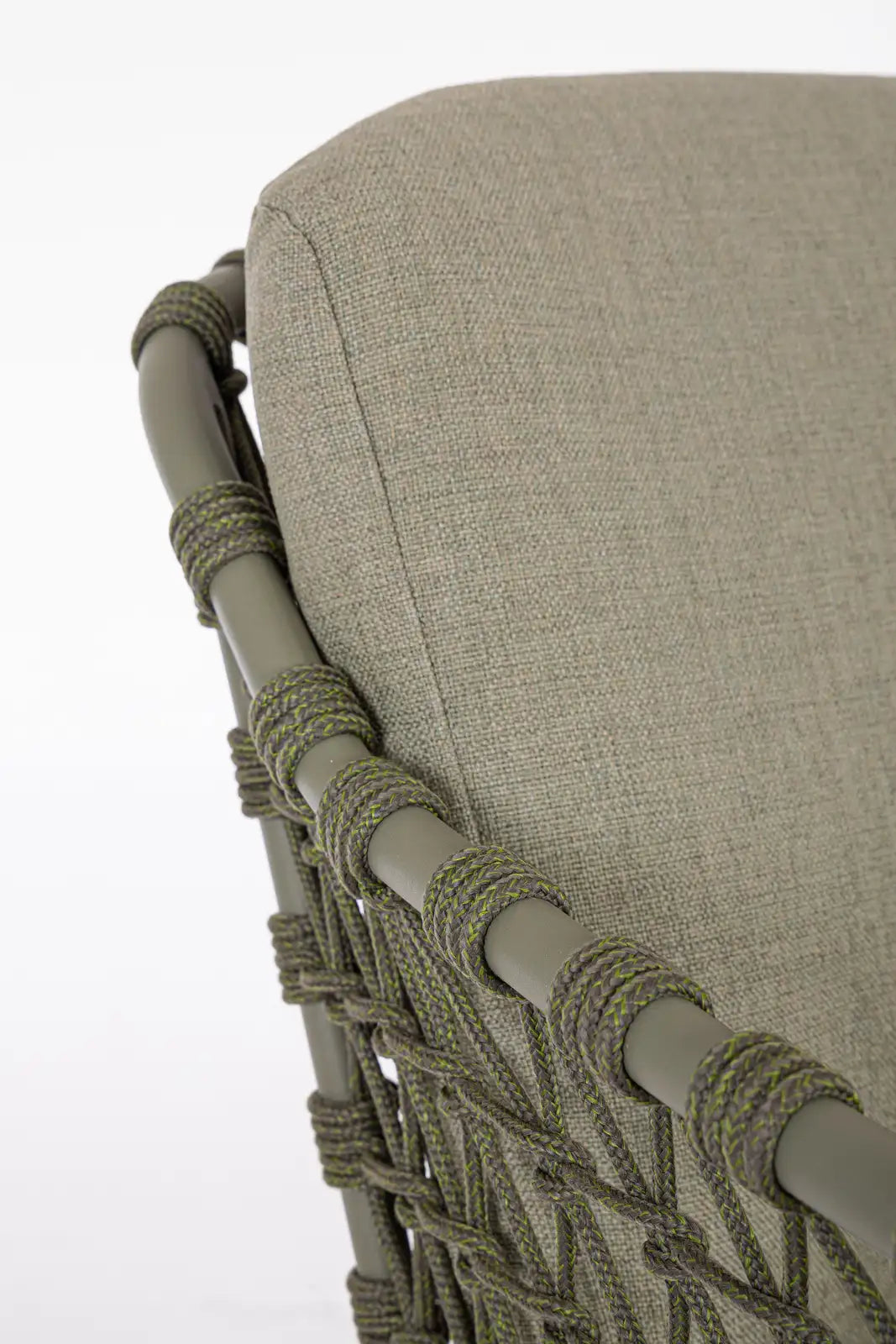 Gartenstuhl Ivissa mit Armlehnen aus Seil Grün - ZEN ZONE Furniture