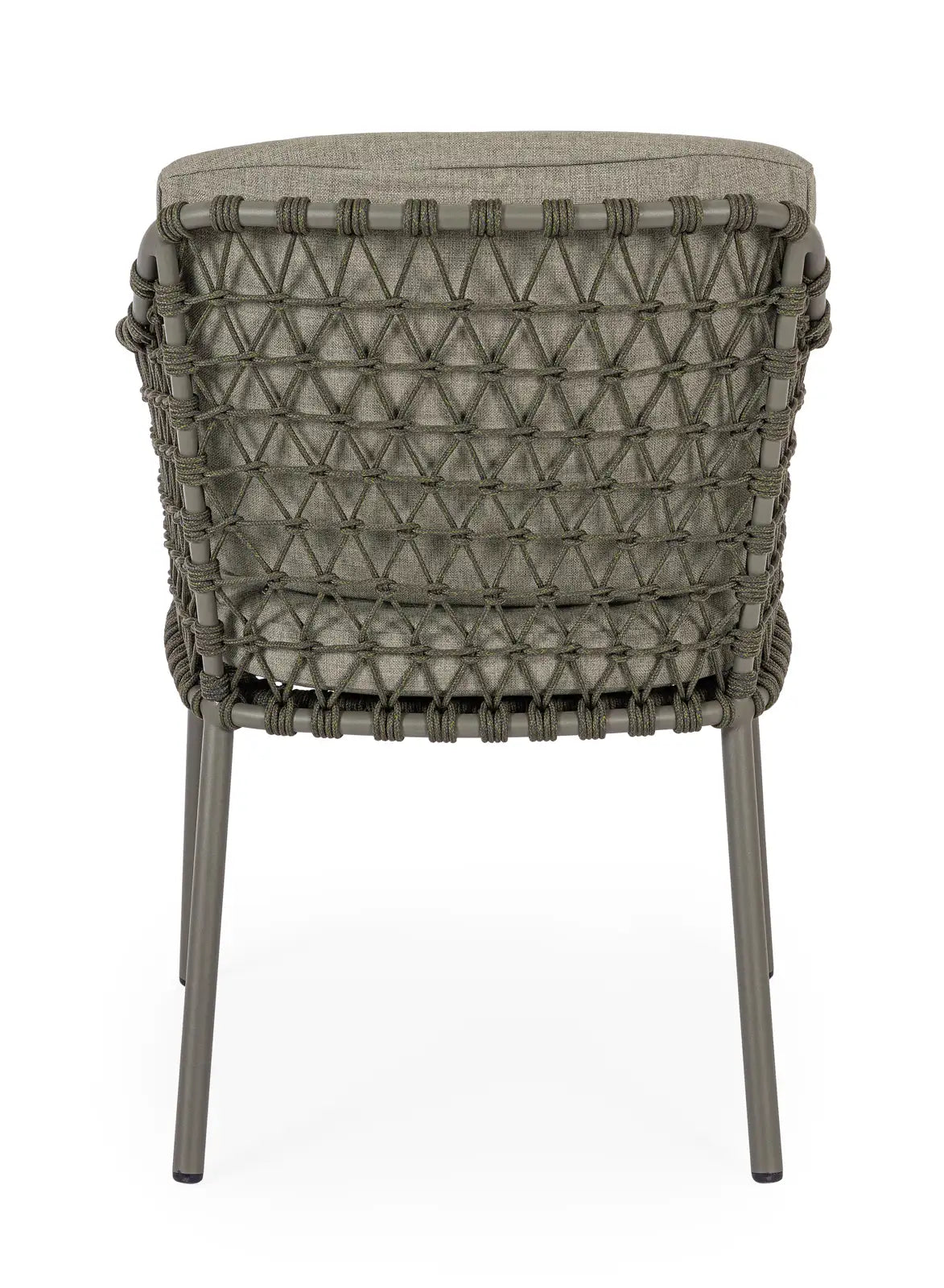 Gartenstuhl Ivissa mit Armlehnen aus Seil Grün - ZEN ZONE Furniture