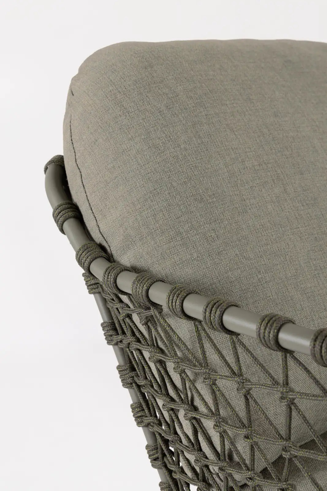 Outdoor Sessel Ivissa mit Armlehnen aus Seil Grün - ZEN ZONE Furniture