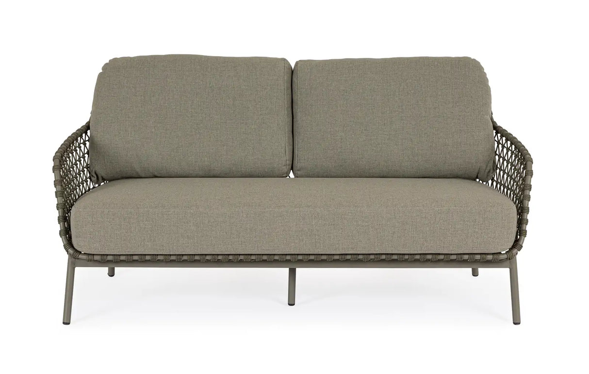 Outdoor Sofa 2/3-Sitzer Ivissa aus Seil Grün 166x85 cm - ZEN ZONE Furniture