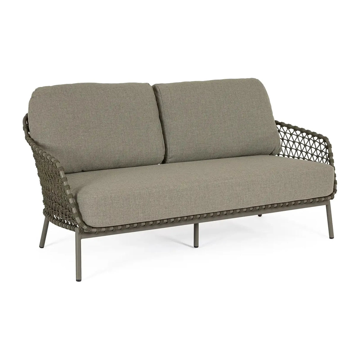 Outdoor Sofa 2/3-Sitzer Ivissa aus Seil Grün 166x85 cm - ZEN ZONE Furniture
