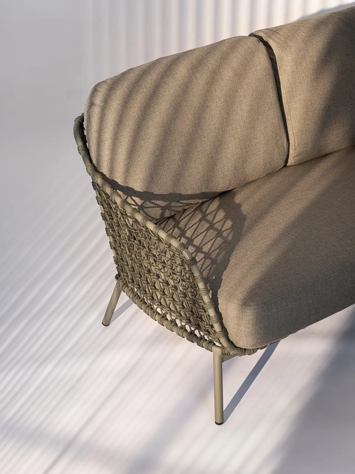 Outdoor Sofa 2/3-Sitzer Ivissa aus Seil Anthrazit 166x85 cm - ZEN ZONE Furniture