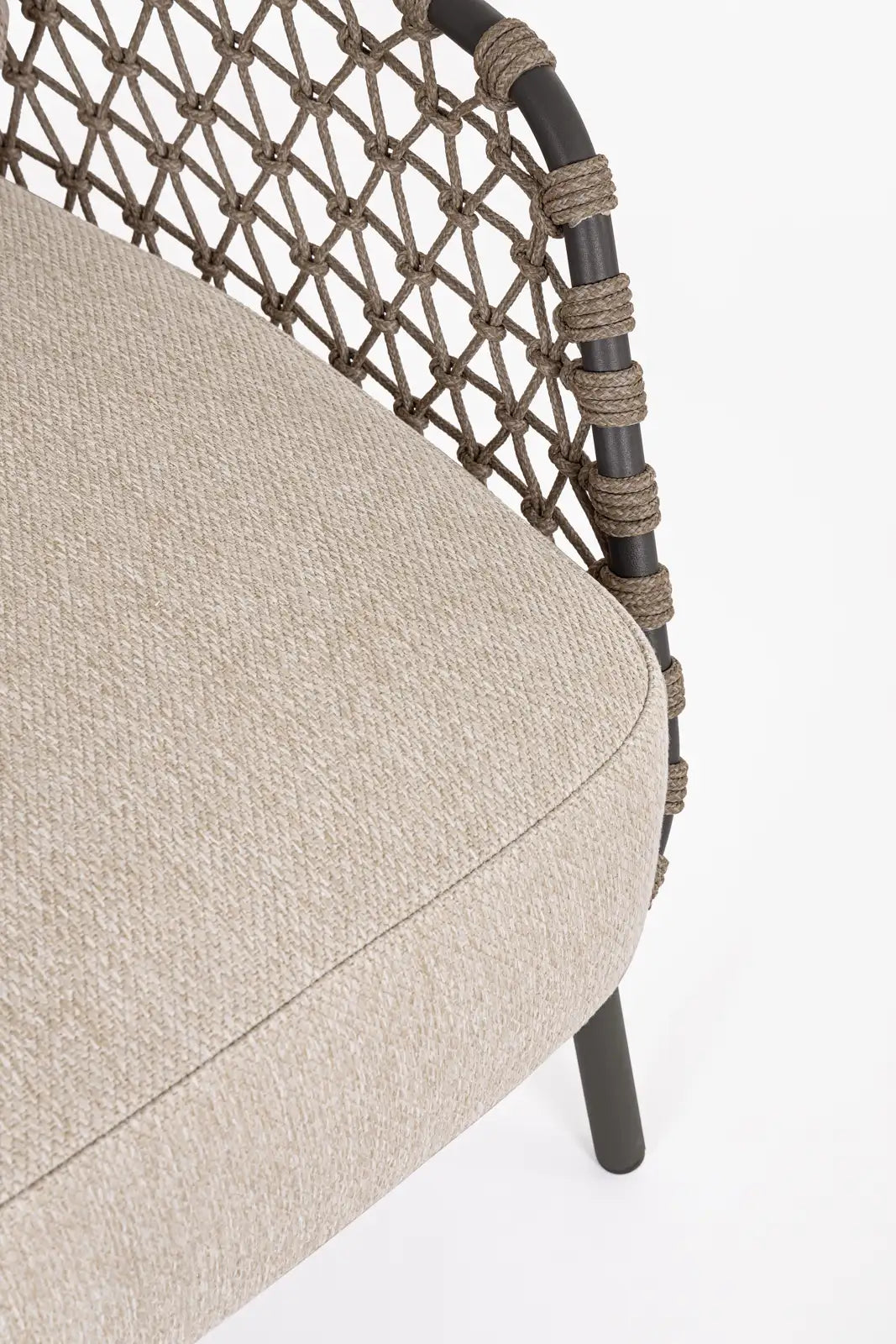 Outdoor Sofa 2/3-Sitzer Ivissa aus Seil Anthrazit 166x85 cm - ZEN ZONE Furniture