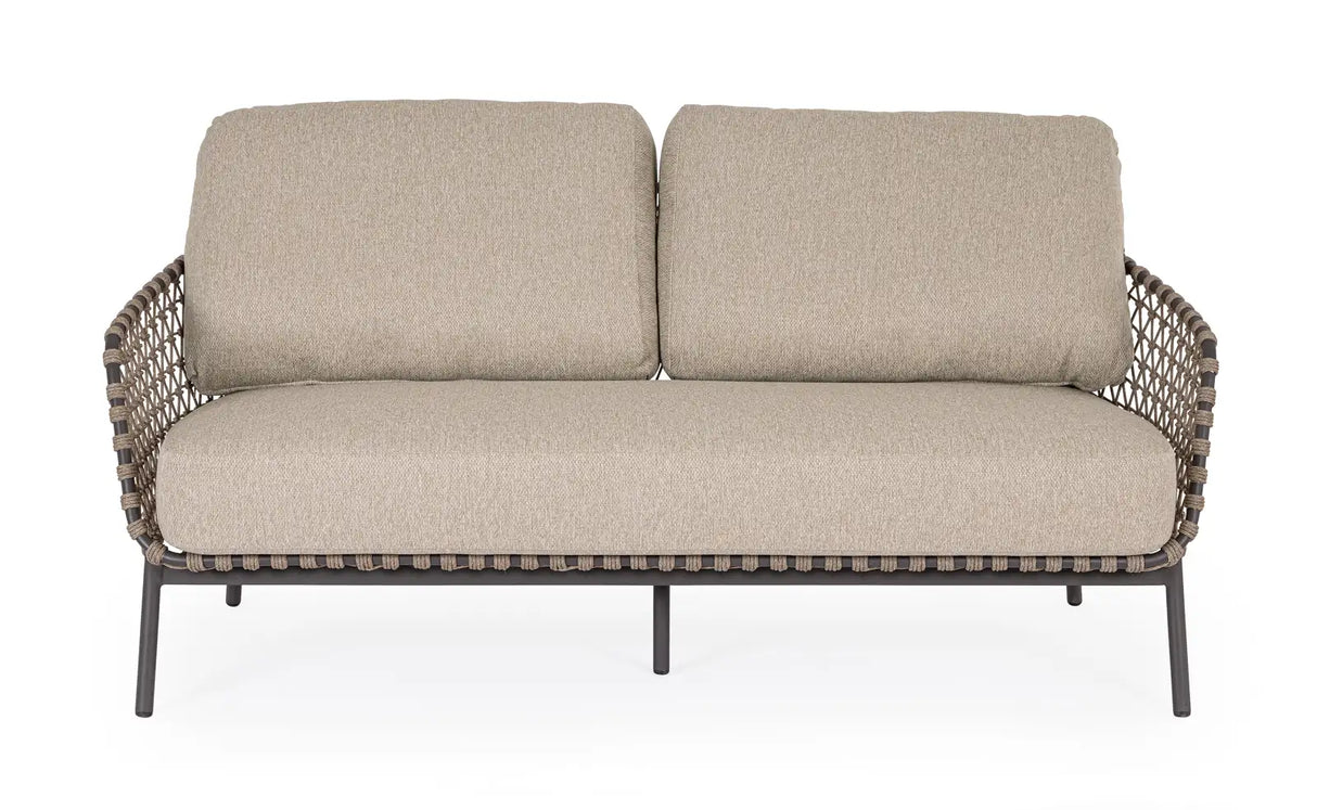 Outdoor Sofa 2/3-Sitzer Ivissa aus Seil Anthrazit 166x85 cm - ZEN ZONE Furniture