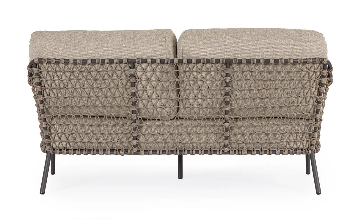 Outdoor Sofa 2/3-Sitzer Ivissa aus Seil Anthrazit 166x85 cm - ZEN ZONE Furniture