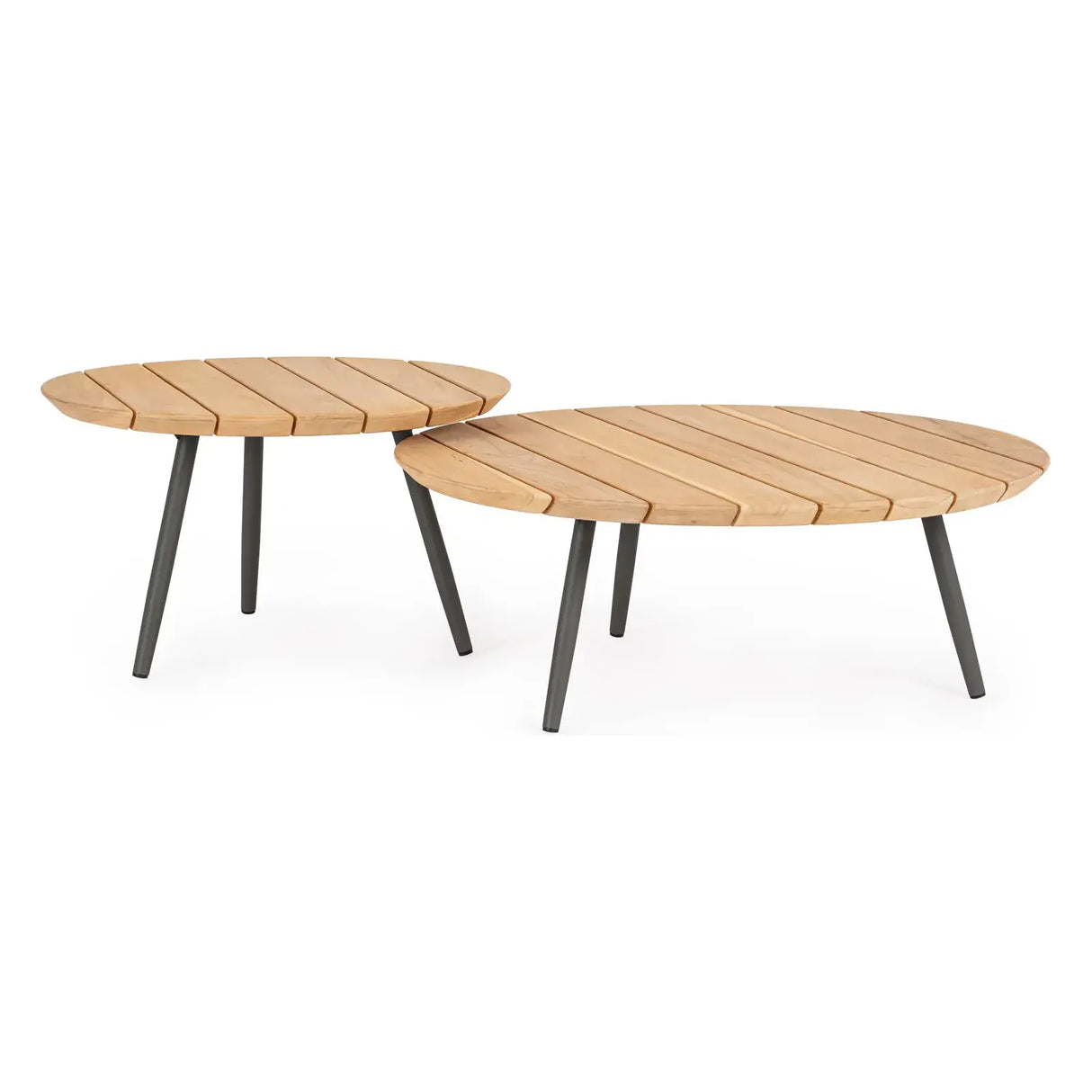 Outdoor Couchtisch 2er-Set Ivissa D60-D80 Anthrazit - ZEN ZONE Furniture