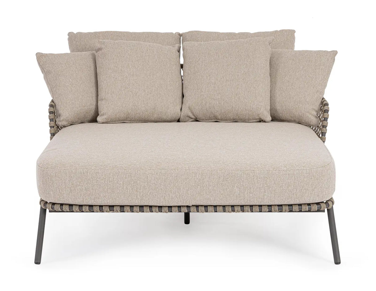 Outdoor Daybed 2-Sitzer Ivissa Anthrazit 139x170 cm - ZEN ZONE Furniture