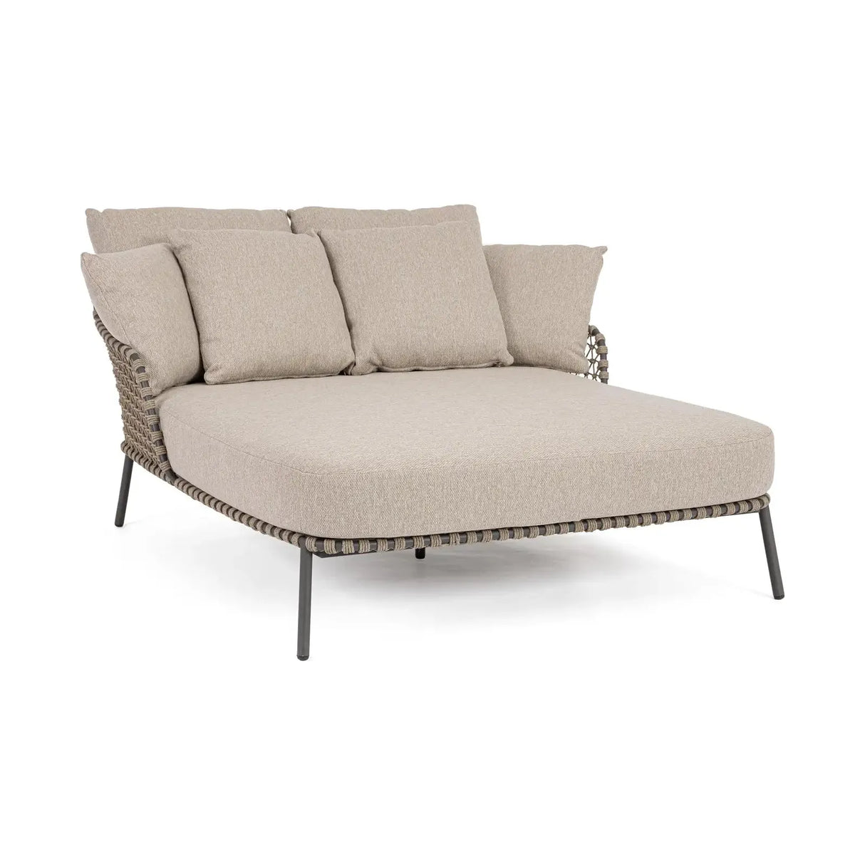 Outdoor Daybed 2-Sitzer Ivissa Anthrazit 139x170 cm - ZEN ZONE Furniture