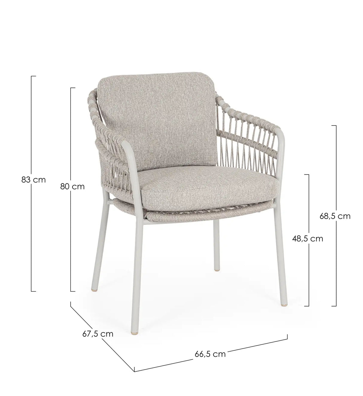 Gartenstuhl Talaia mit Armlehnen Frostig - ZEN ZONE Furniture