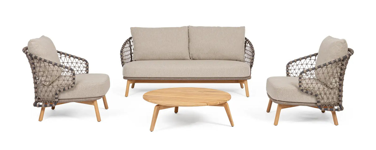 Outdoor Couchtisch Eularia Teakholz 90x90 cm - ZEN ZONE Furniture