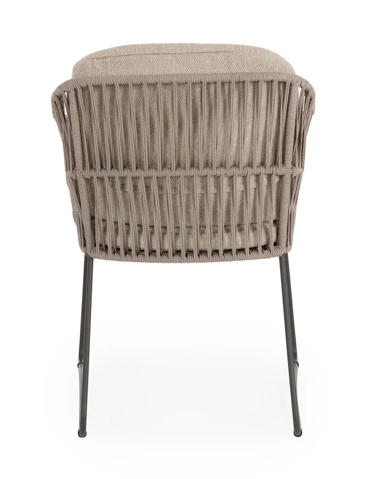 Gartenstuhl Carles aus Stahl und Seil mit Armlehnen - ZEN ZONE Furniture