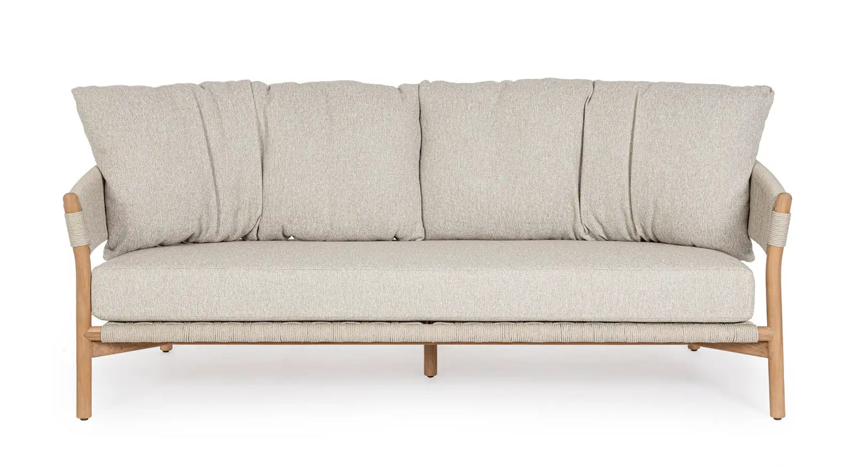 Outdoor Sofa Garita 3-Sitzer aus Teakholz und Seil - ZEN ZONE Furniture